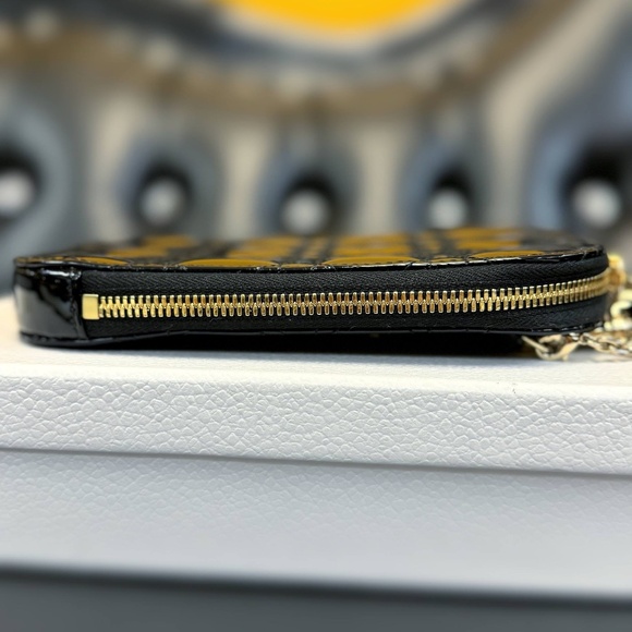 Lady Dior Call'in Dior Phone Holder Crossbody Black Patent Cannage Calfskin phon - Picture 3 of 13